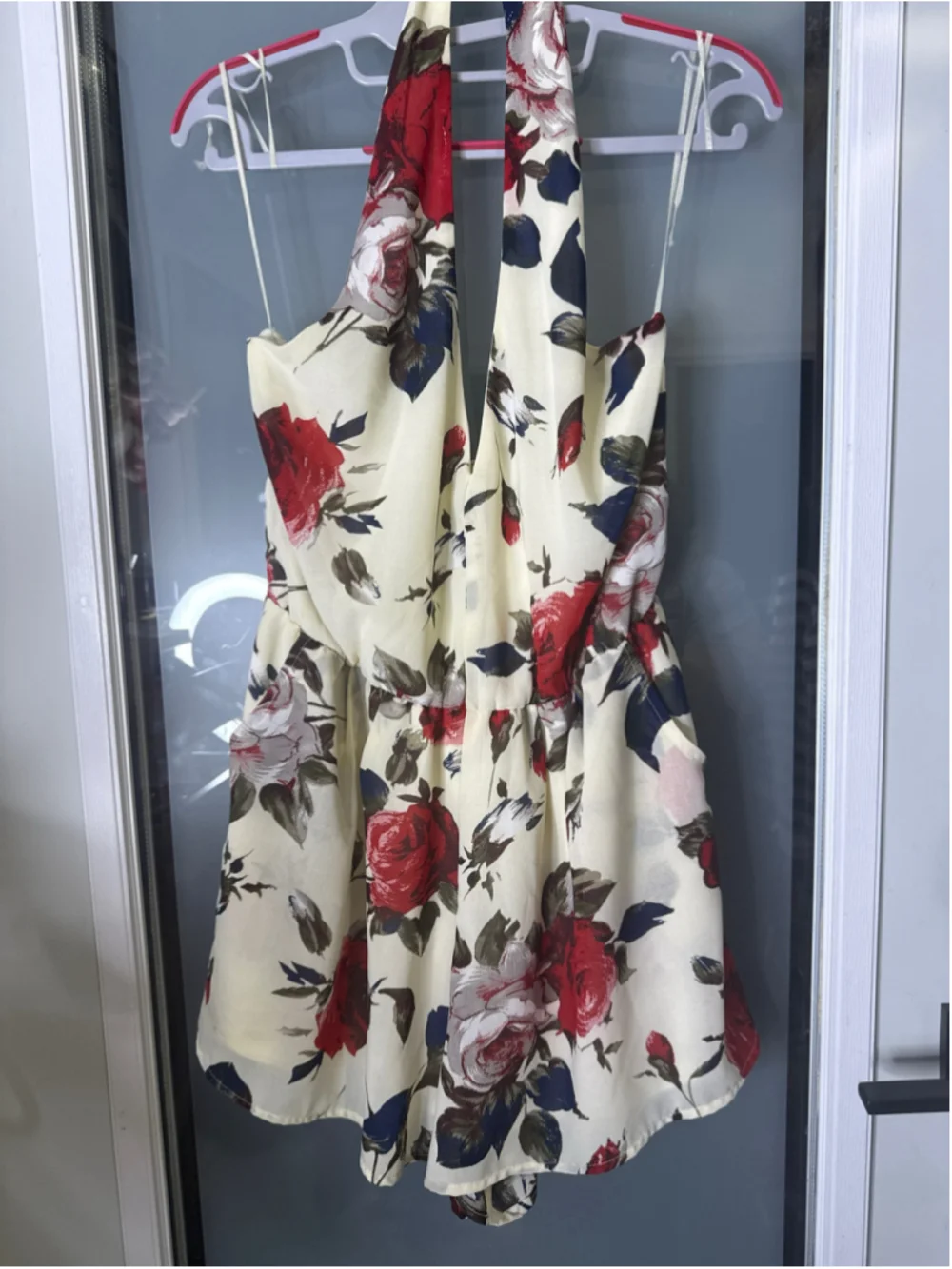 Cecico Floral Romper Size M Beige Red